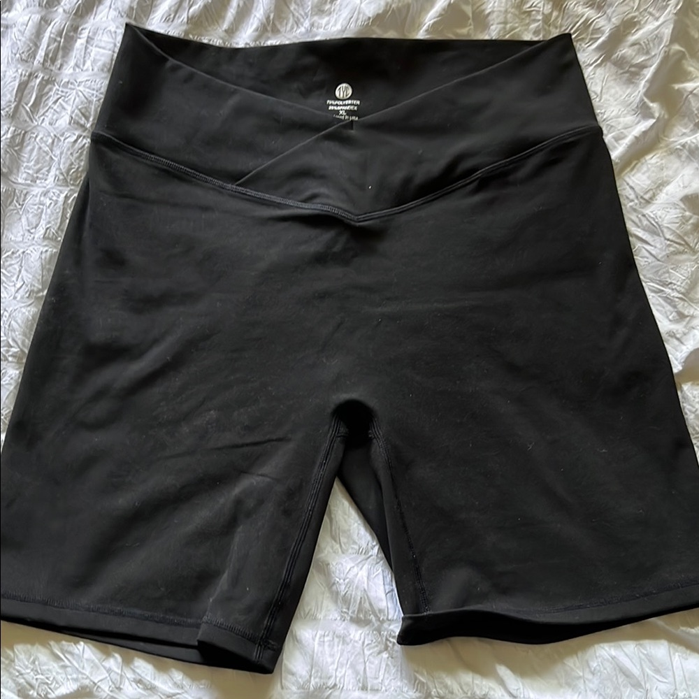 Til You Collapse Black Athletic Shorts High-Waisted Moisture-Wicking